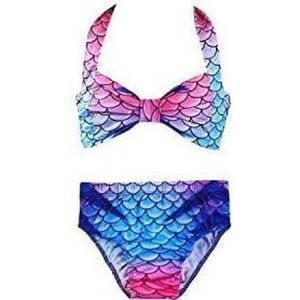 Mermaid bikini rainbow set size 6-7 years 3 piece set bikini